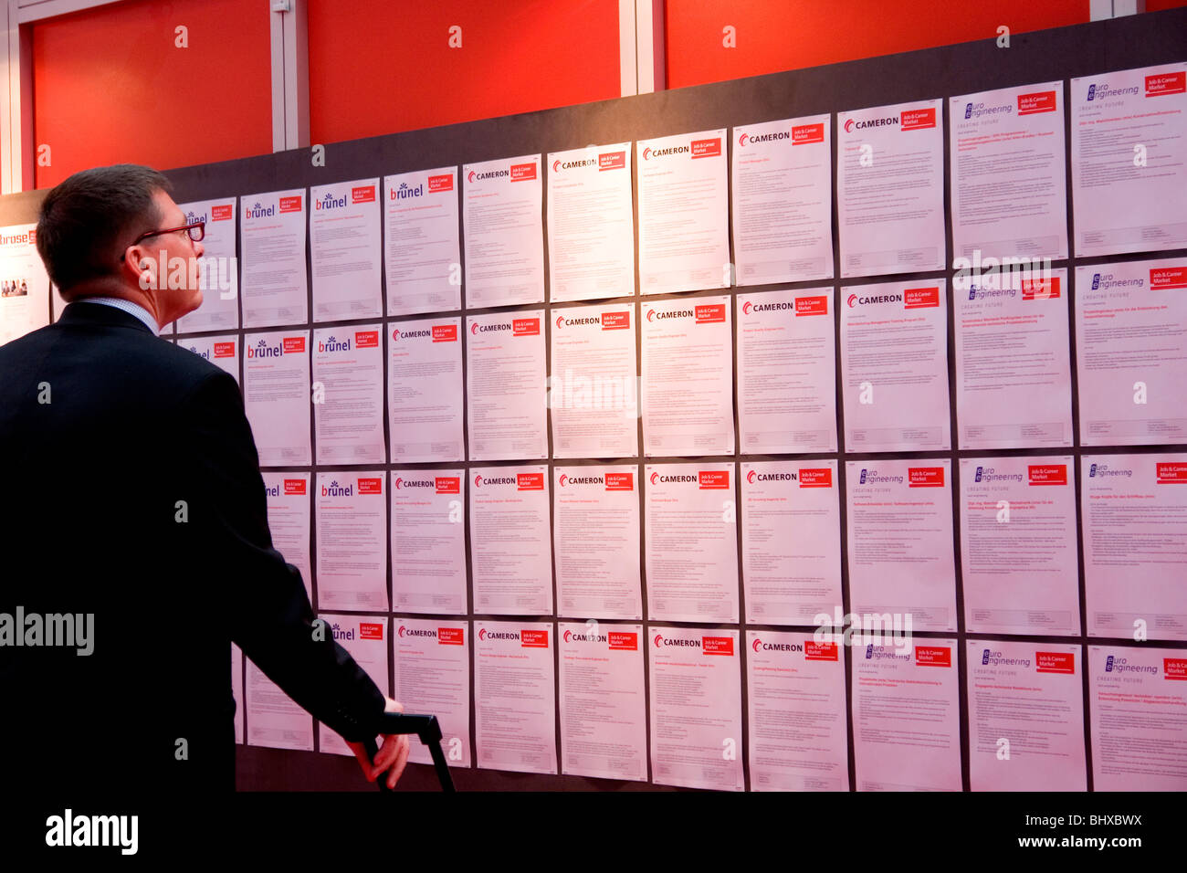Hannover Messe 2009, the world`s most important technology event, Jobs for free. Federal Republic of Germany, Lower Saxony, Stock Photo